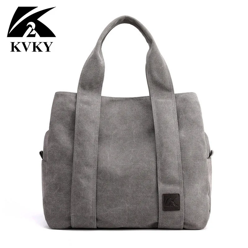 KVKY брендовая новинка Холщовая Сумка для женщин Студенческая школьная сумка