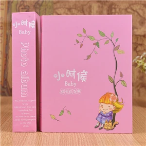 4/6 дюйма 200/400 шт interleaf Тип ноутбук альбом для Polaroid фото книги дети DIY милые печати детей Скрапбукинг подарок - Цвет: 6inch childhood pink