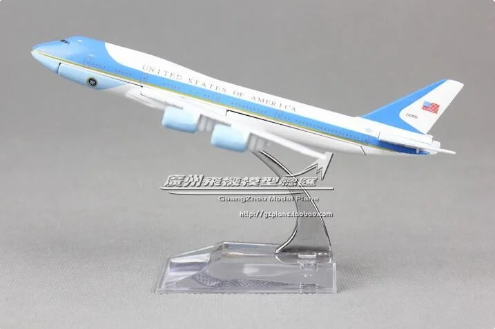 Модель самолета ВВС США one B747-200 Airlines 16 см Мужская игрушка подарок на день рождения