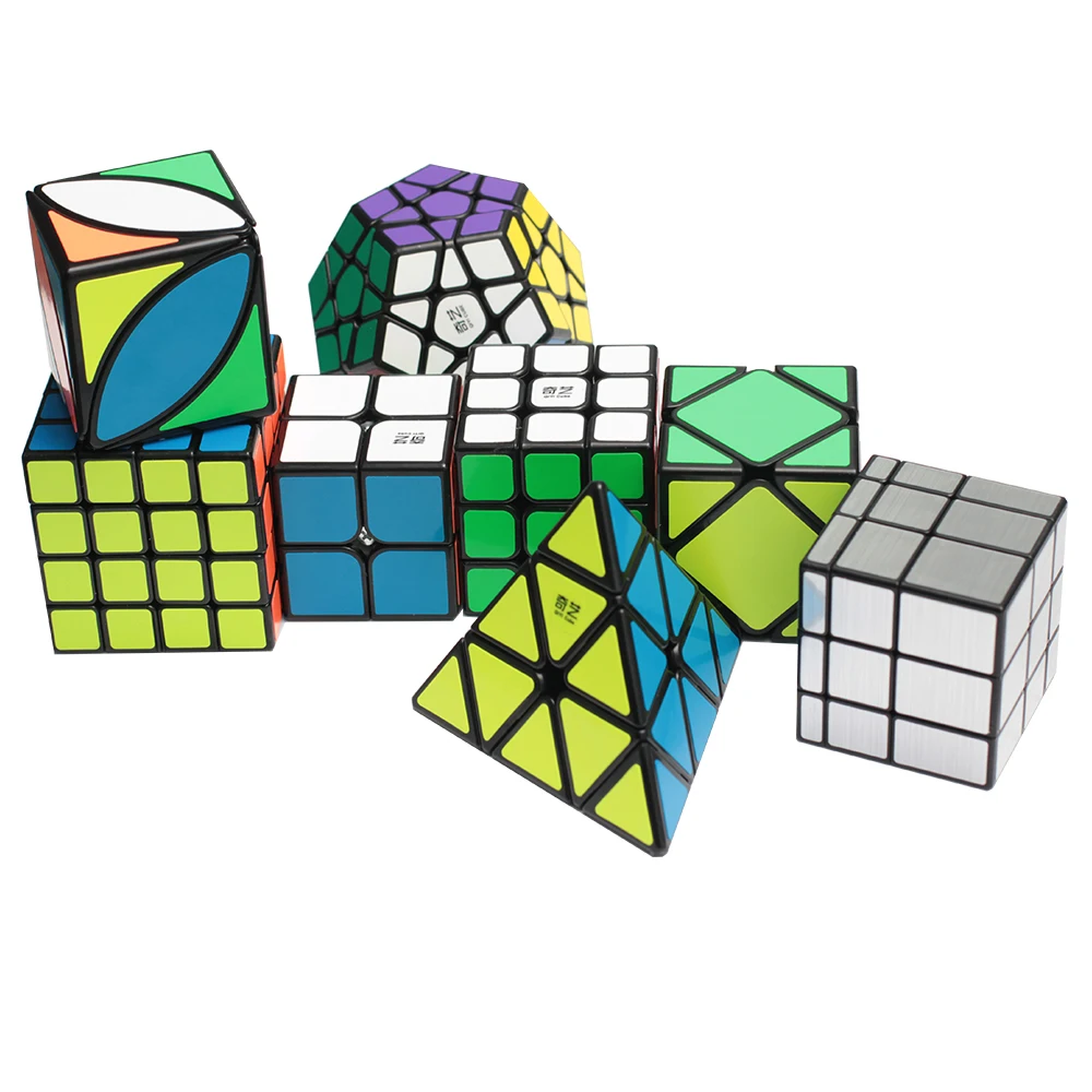 ZCUBE 8 шт./компл. подарочный набор волшебных кубиков 2x2x2 3x3 4x4x4 зеркальные скоростные
