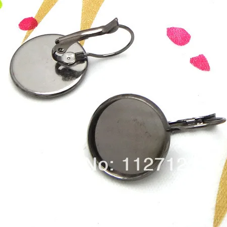 Оптом 500 штук металлические черные французские крючки 10 мм основа кабошона
