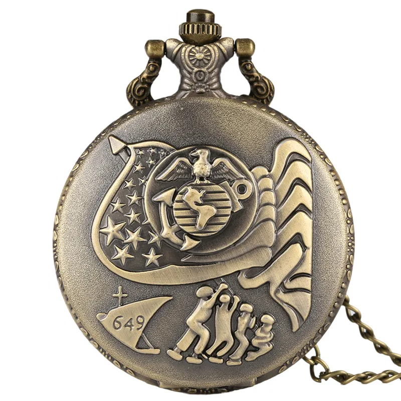 Классический Винтаж круто Волк узор кварцевые карманные часы Полный Охотник