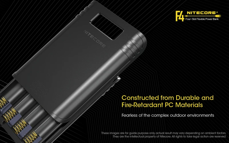 Gold Winner ISPO Award NITECORE F4 2 в 1 четырехслотовый гибкий внешний аккумулятор и зарядное устройство с ЖК-дисплеем