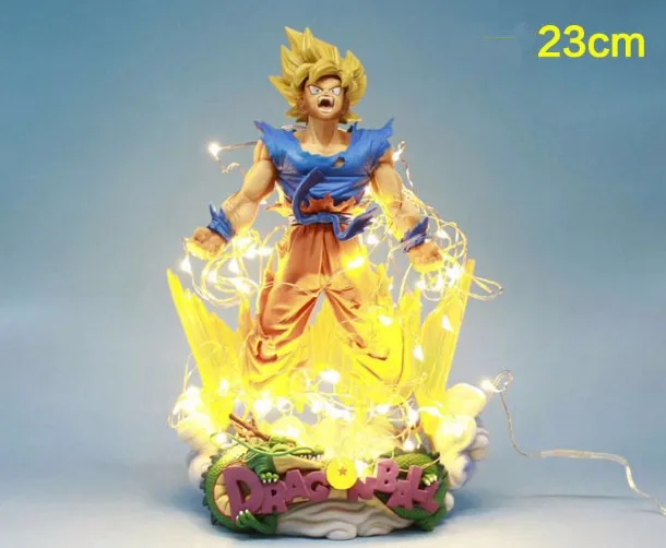 24 см Ограниченная серия Z светодиодный Сон Гоку взрыв фигурка MSP Супер Saiyan Rage Burst