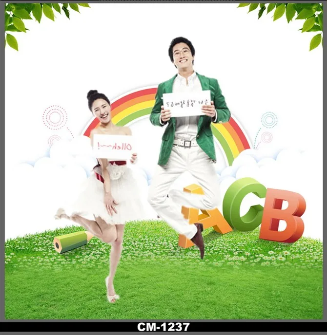 Фон Винил Реквизит Радуга Лес Фото Для Свадьбы Муслин Компьютер Печатных