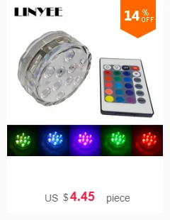 На батарейках водонепроницаемый RGB погружной светодиодный светильник подводный ночной Светильник чайный светильник s для вазы, чаш, аквариума белый/теплый белый