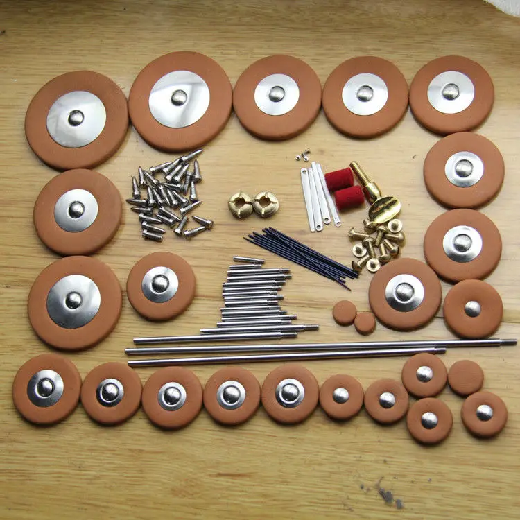 New Alto sax repair parts screws,parts+Alto sax pads Complete Set of 25 pads