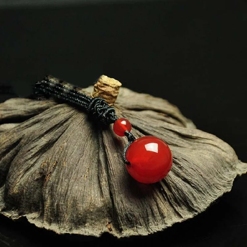 20 мм ожерелье с подвеской из натурального камня Красные кварцевые Хрустальные