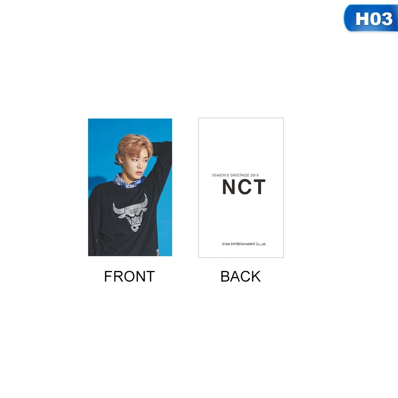 1 шт. K-POP NCT сезонная поздравительная фото открытка Taeyong Mark Самостоятельная автограф фотооткрытка ломо - Цвет: 03
