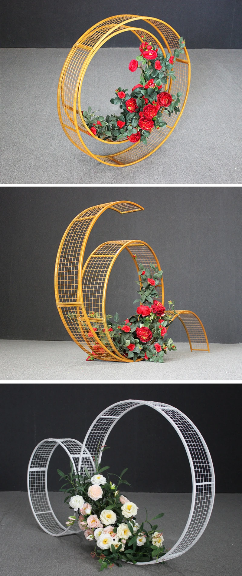 JAROWN железный концентрический Круглый Свадебный Открытый DIY цветочная композиция украшения реквизит для фотосессии вечерние украшения для дома