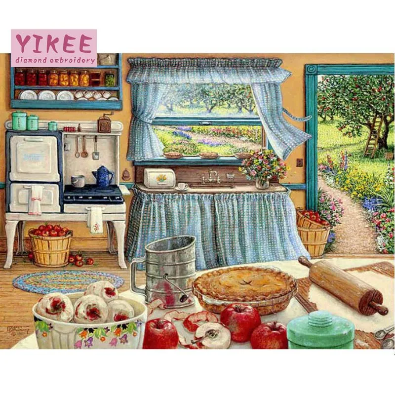 5d crystal diamond painting diy embroidery 40x50 homfun square full drill | Дом и сад