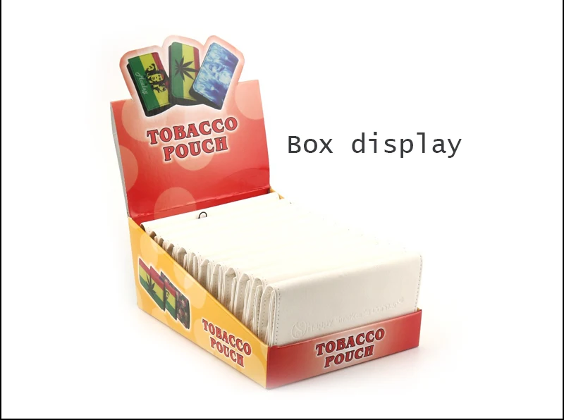 JIJU High Quality Grade Genuine Leather Hookah Cigarette Tobacco Pipe Pouch Case Smoking Bag Perfect Gift White Style