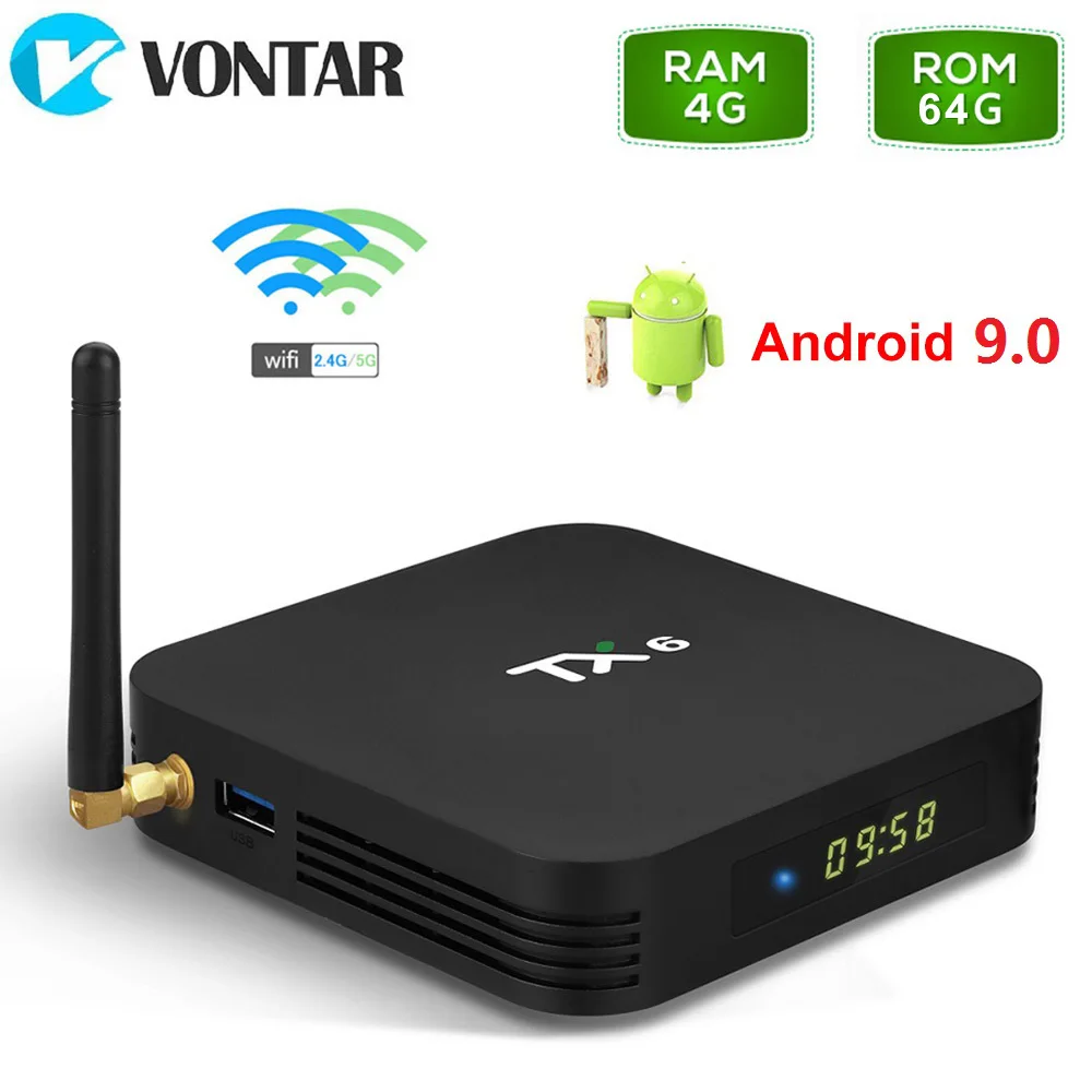ТВ приставка TX6 Android 9 0 4 Гб 64 Allwinner H6 четырехъядерный Wifi HDR 4K Tanix ГБ 32 медиаплеер TX6mini