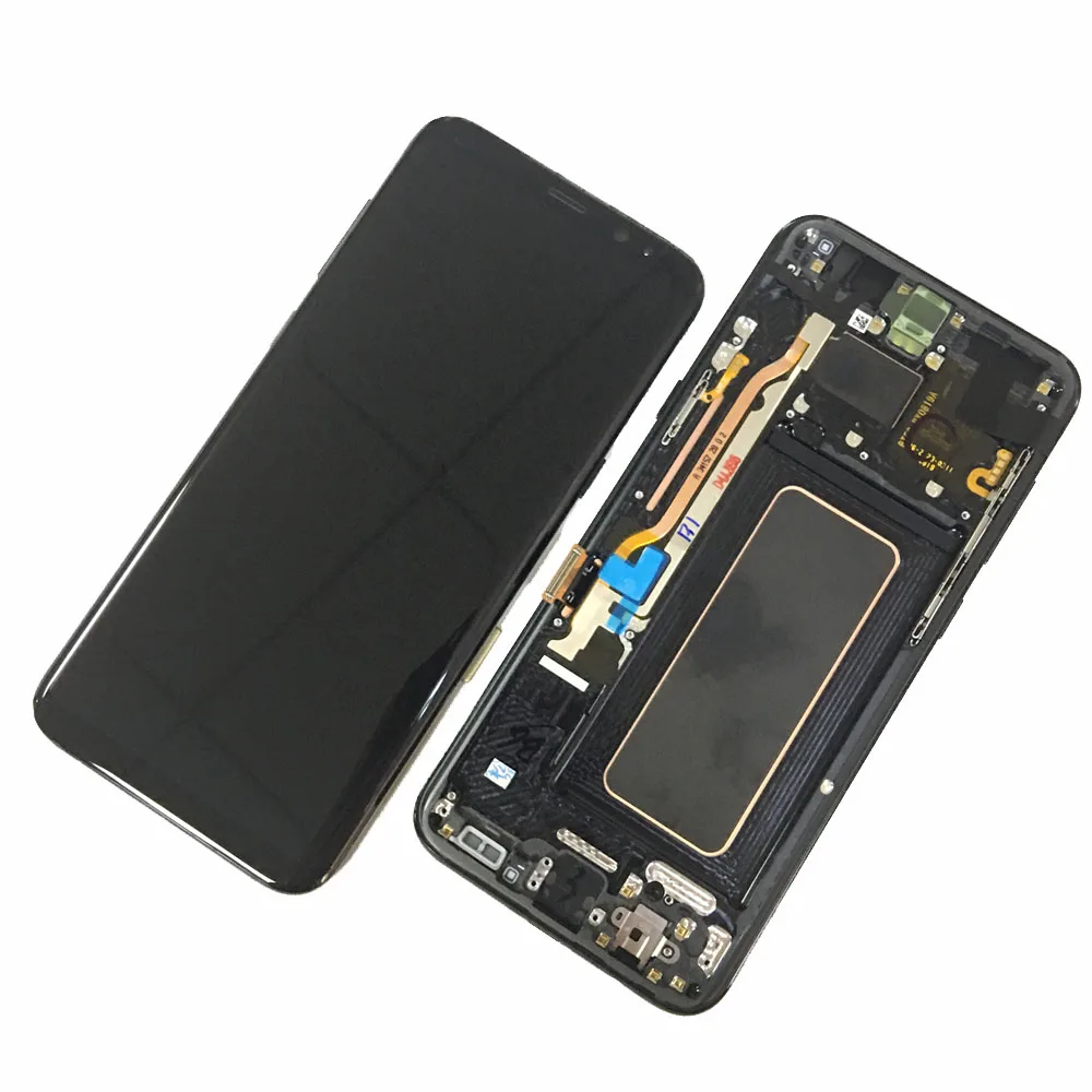 Запчасти для авто ЖК-дисплей с рамкой для Samsung Galaxy S8 плюс G955 G955F G955A G955T G9550 ЖК-дисплей Экран Дисплей сенсорным экраном в сборе
