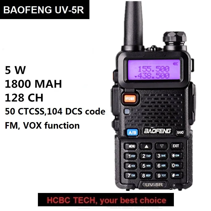 Baofeng UV-5R Радио Walkie Talkie UHF, Портативный Полиция Сканер радио Intercome HF трансивер баофенг 5R UV5R