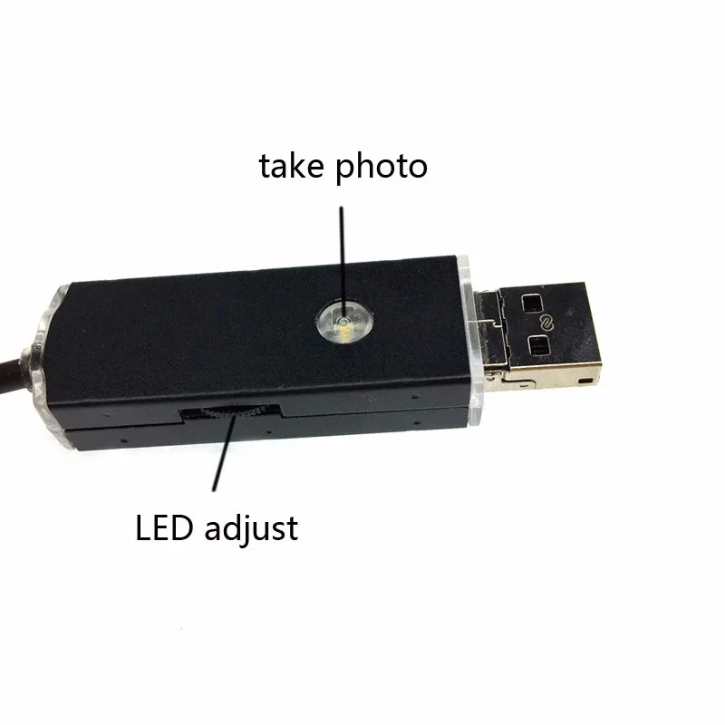 2018 мини Камера 1/2/5/10 м 5 мм 7 8 2 в 1 USB эндоскопа инспекционной 6 светодиодных