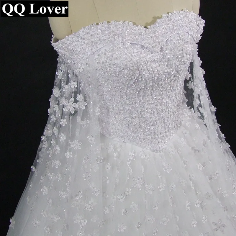 Свадебное платье QQ Lover 2019 романтичное свадебное с цветами и видео индивидуальный