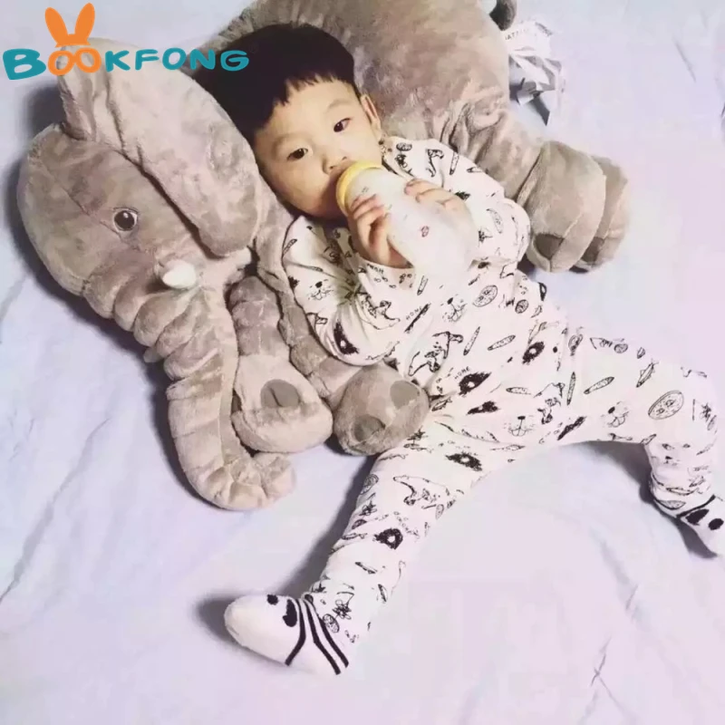 

1PC 40/60cm Infant Soft Appease Elephant Playmate Calm Doll Baby Appease Toys Elephant Pillow Plush Toys Stuffed Doll