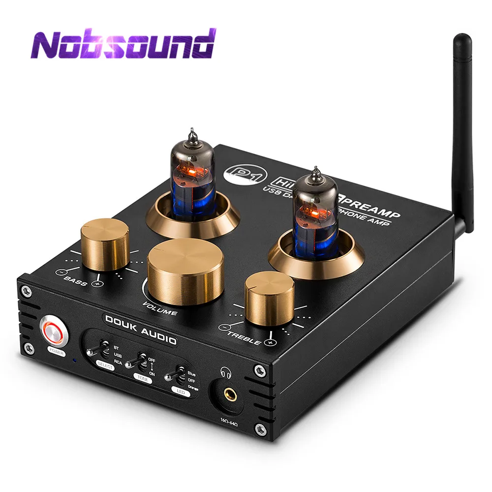 Nobsound HiFi Bluetooth 5,0 6J5 запорный трубный преусилитель бас стереонаушники усилитель с USB DAC APTX