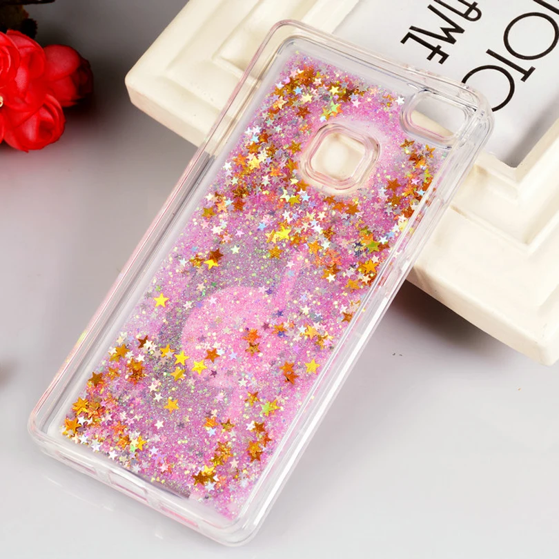 Чехлы с жидким песком для Huawei P9 Lite чехол блестками в виде бутылки милые P9lite |