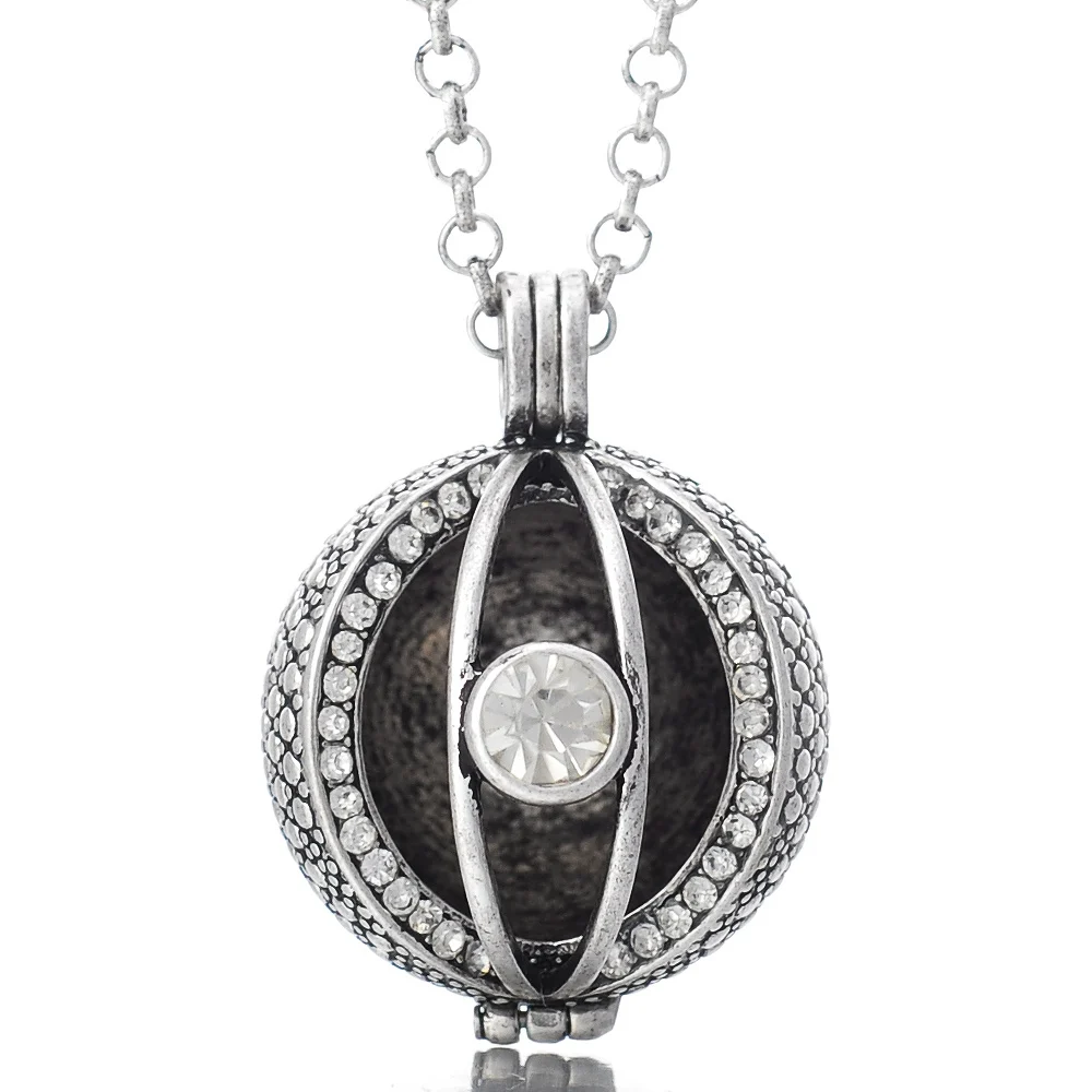 va-050-b Vocheng Bola Ball Angel Necklace 16MM Music Ball Vintage Pregnancy Necklace Aroma Essential Oil Diffuser Pregnant Women VA-048 - Окраска металла: va-050-b