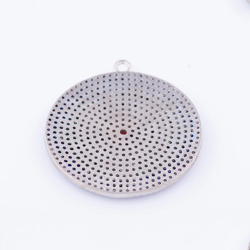 

Hot Jewelry Colorful Zircon India Floating Charms For Jewelry Making Big Copper Micro Pave Czech Charms Pendants Diy Berloques