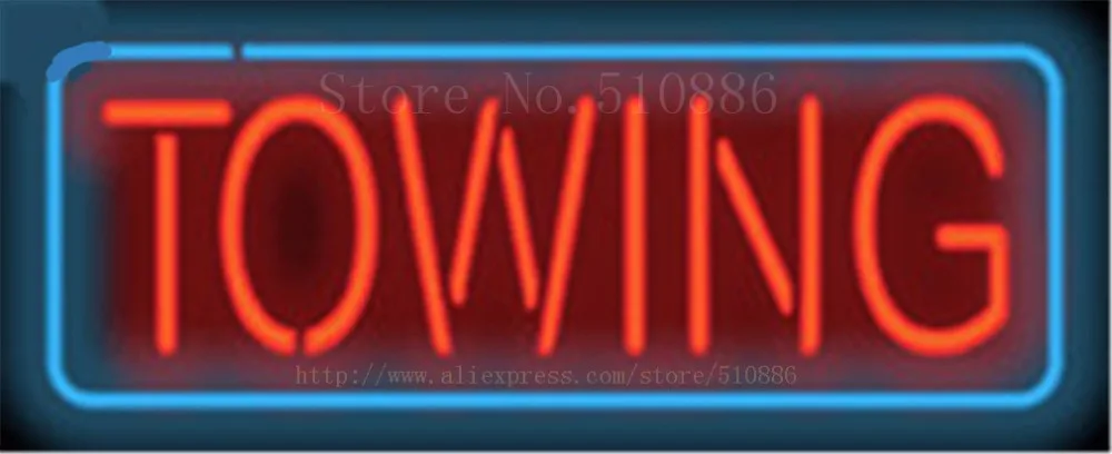 

Буксировочный сервис Автомобильная трубка Неоновая вывеска Пивной клуб ручная работа автомобильные вывески магазин деловая вывеска 17 "x 14"