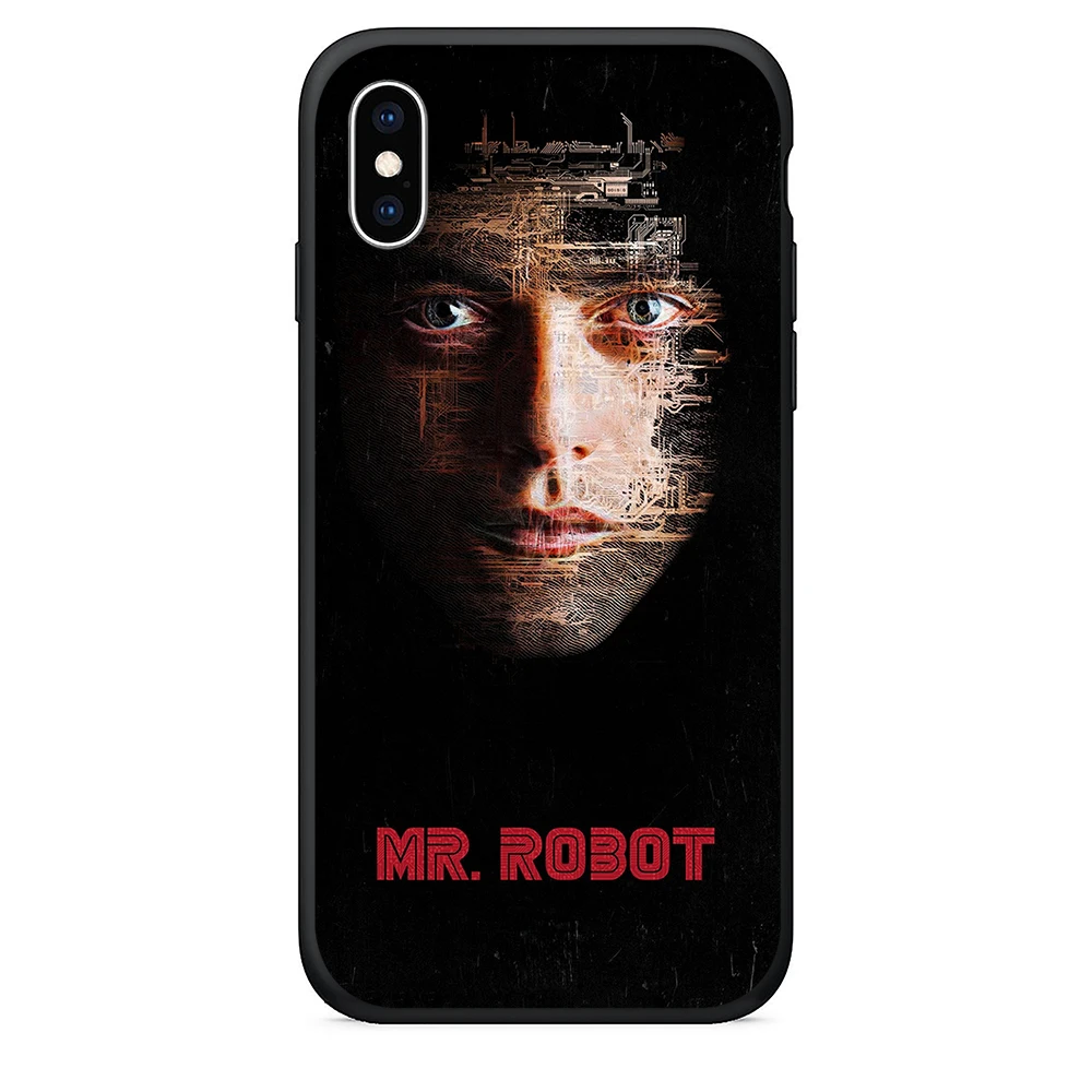 Чехол для телефона из ТПУ iPhone x Силиконовый чехол Mr Robot 7 8 Plus xr xs max 5S se |