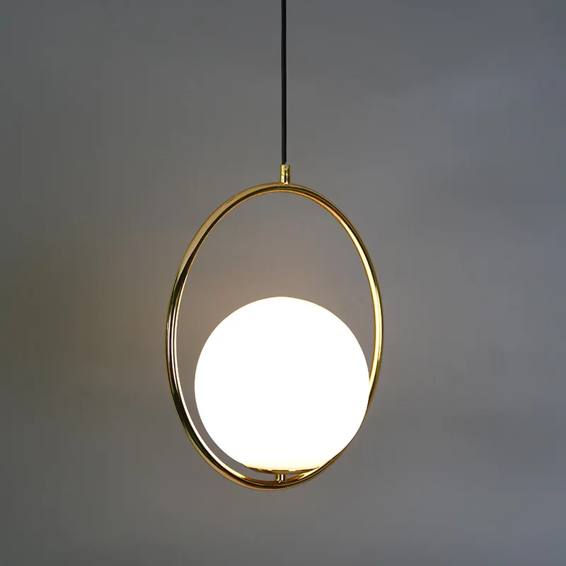 Скандинавское простое прозрачное стекло E27 Luminarias Lustre Led подвесные светильники