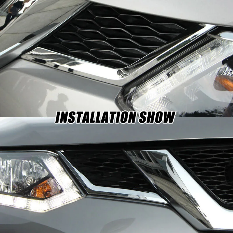 Передняя сетчатая решетка для Nissan X Trail Xtrail Rogue T32 2014 2015 2016|for nissan x-trail|chrome car stylingtrim