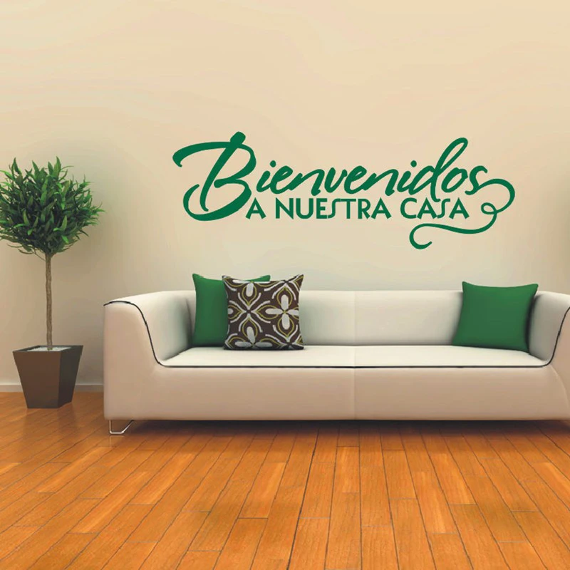 

Spanish Welcome Vinyl DIY Wall Stickers Home Decoration Living room Bedroom Wall Decals Art Murals JG2646