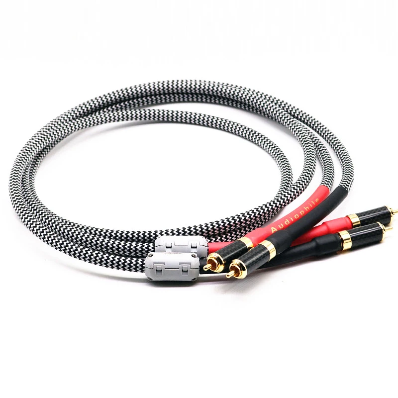 

QED Signature OFC Silver-Plated Audio RCA Interconnect Cable with Gold Plated Carbon Fiber RCA Connector