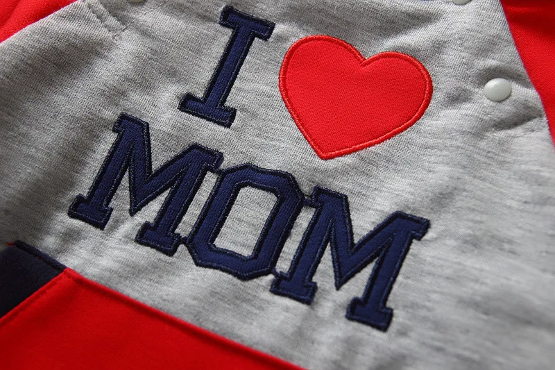 Сезон весна осень Детский комбинезончик одежда со шляпой Love Mama и I Papa узор для