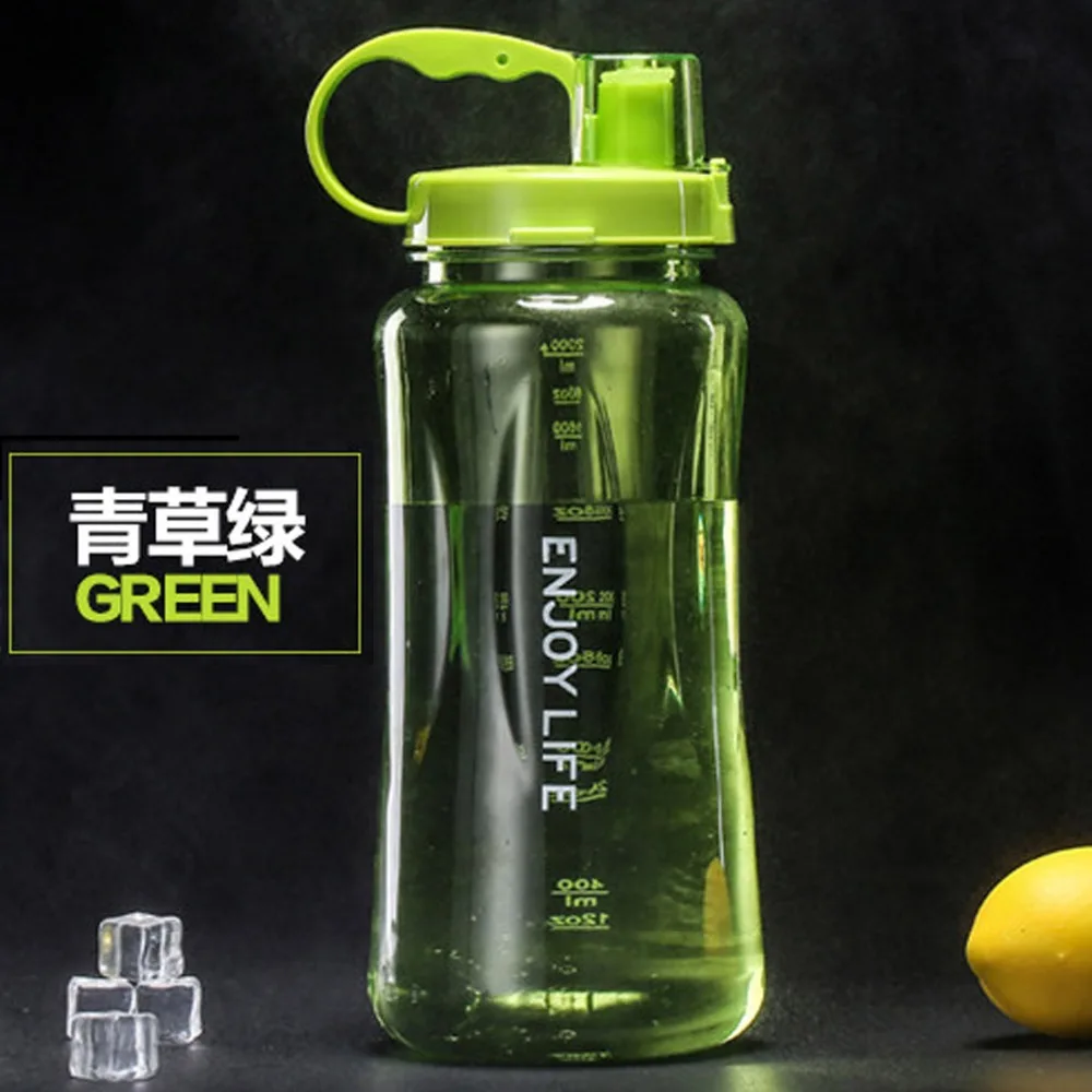 Большая емкость enjoy life1000ml/2000ml герметичный дизайн спортивная пластиковая бутылка