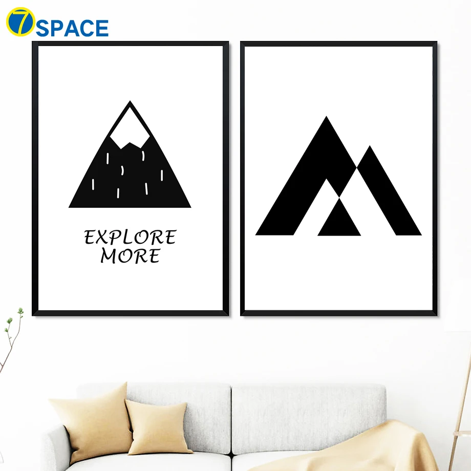 Абстрактный геометрический Горный свет настенная живопись холст скандинавские