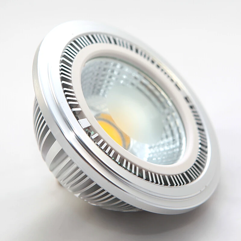 15 Вт AR111 QR111 ES111 GU10 Светодиодный светильник AC85 265V/DC12V Точечный COB лампа Ampoule G53 теплый