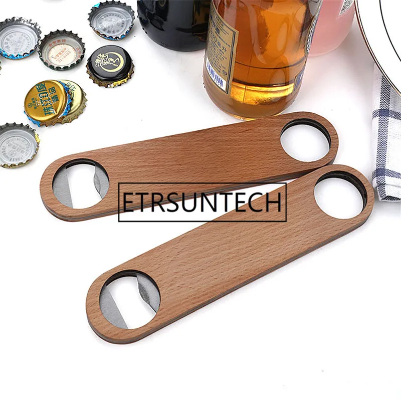 

100 шт./лот новая идея пользовательский деревянный нож для бара открывалка для пивных бутылок винтажная деревянная ручка открывалка для бара