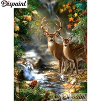 dispaint full squareround drill 5d diy diamond painting animal deer embroidery cross stitch 3d home decor a10624