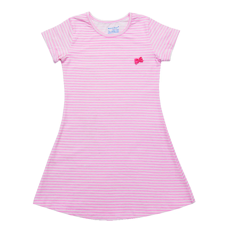 Платье для девочек 2018 детские платья принцессы в полоску с рукавами европейском