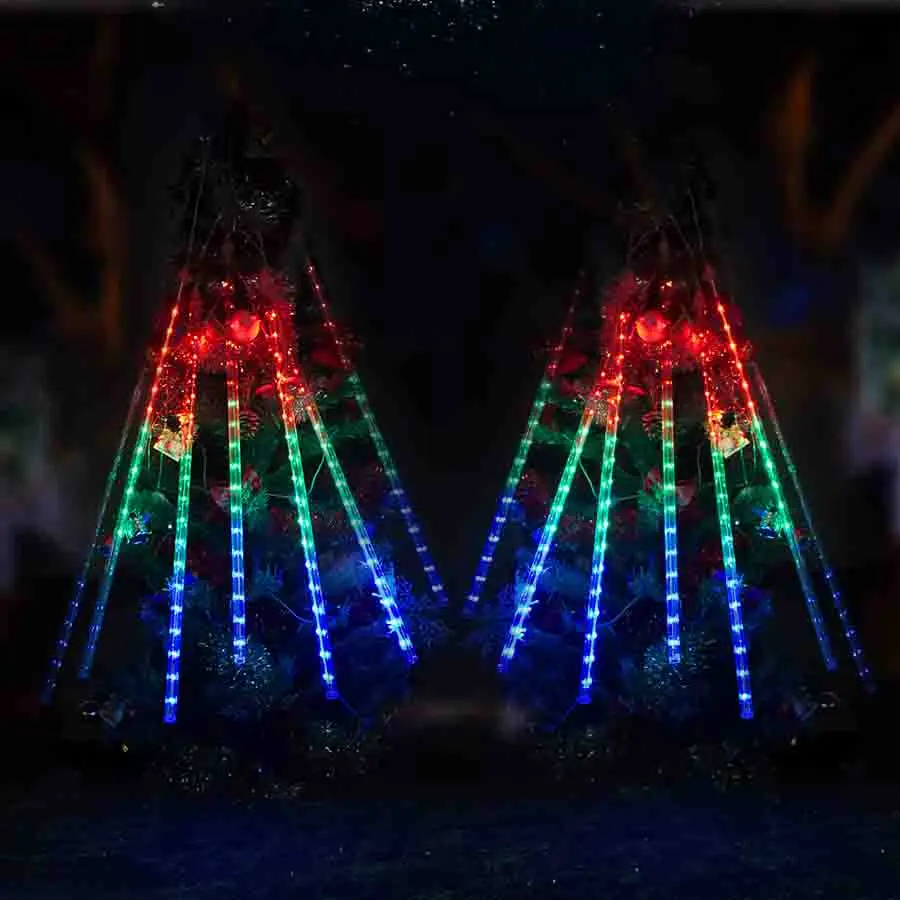 50 см метеоритный дождь тропический 8 трубок водонепроницаемая светодиодная