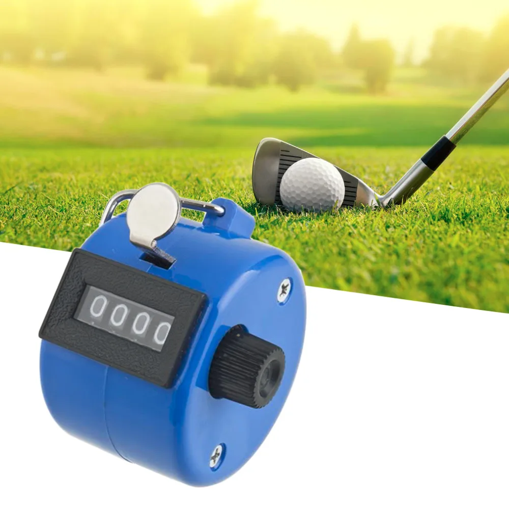 Portable Digital Chrome Handheld Tally Counter Manual Number Mechanical Clicker Golf Pitch Blue Wholesale | Инструменты