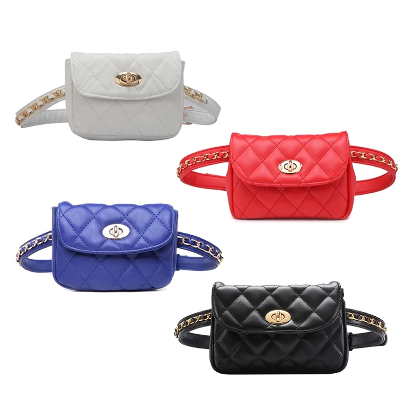 

Женская поясная сумка THINKTHENDO из искусственной кожи с узором ромбиков, новая модная поясная сумка на цепочке, поясная сумка для путешествий