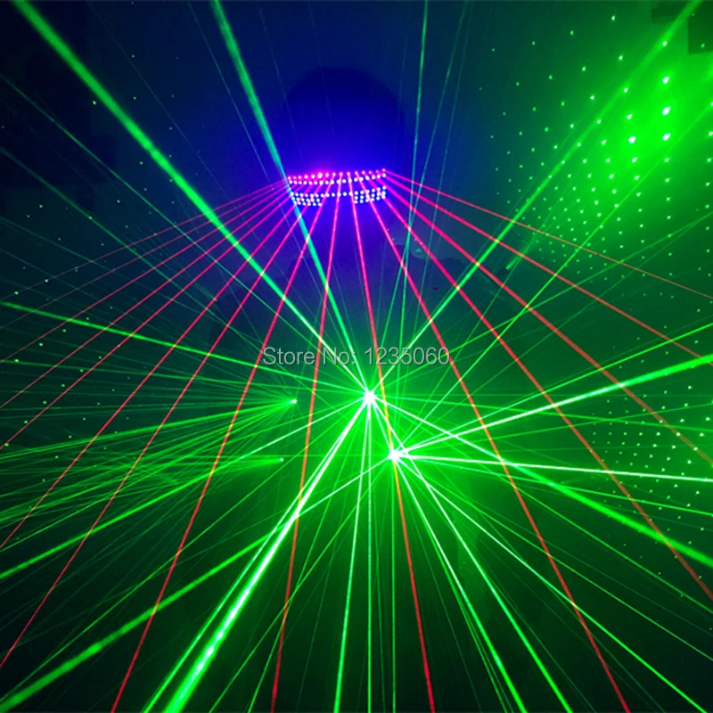 Party Laser costumes Green light dj dance laser man wears discoparty gloves led mask ballroom clothing | Дом и сад