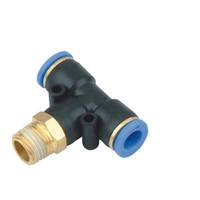 

5Pcs PB6-02 6mm-1/4" Threaded Male Tee Pneumatic Connector