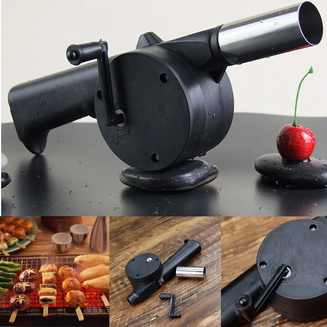 Ручной вентилятор портативный открытый барбекю Скорость вверх сжигание