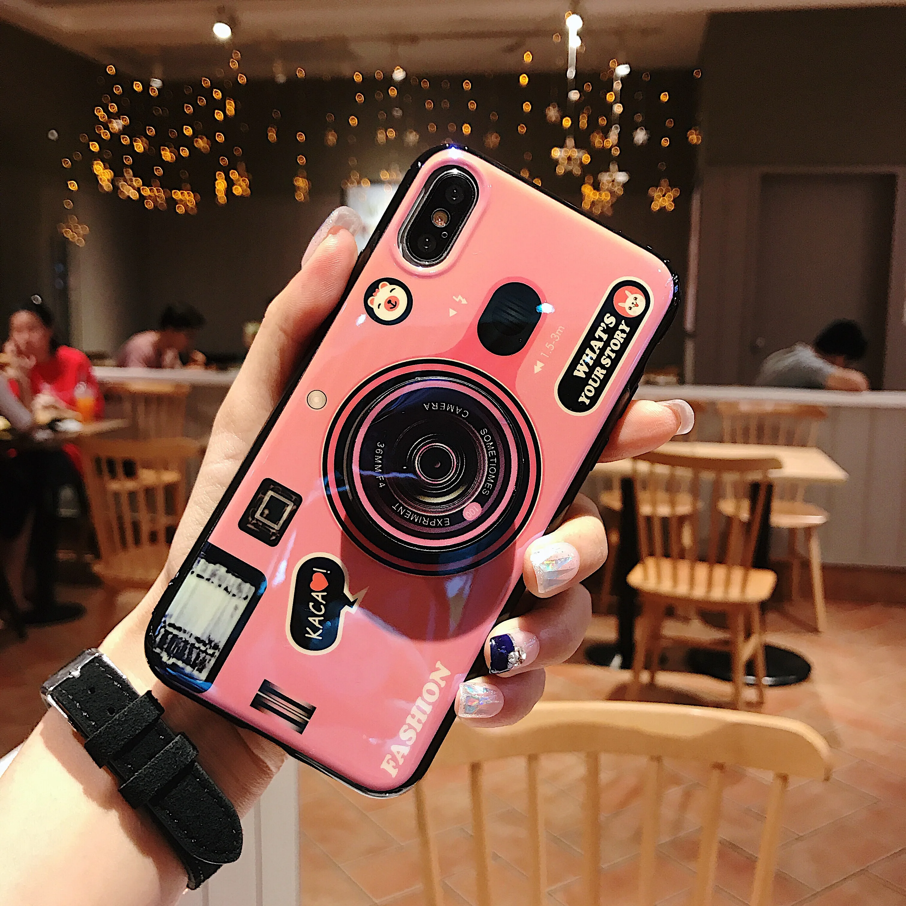 Силиконовый чехол из ТПУ с Камера узор чехол для samsung Galaxy A50 A70 A80 A90 A60 A40 A30 M20 S10 5G S10 плюс S9 Note 9 подставка чехол для телефона