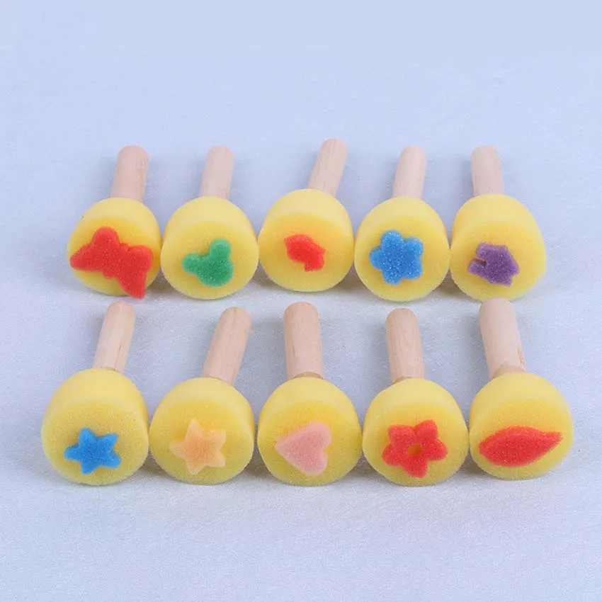 6 шт. креативные губчатые кисти забавные игрушки для рисования детей сделай сам