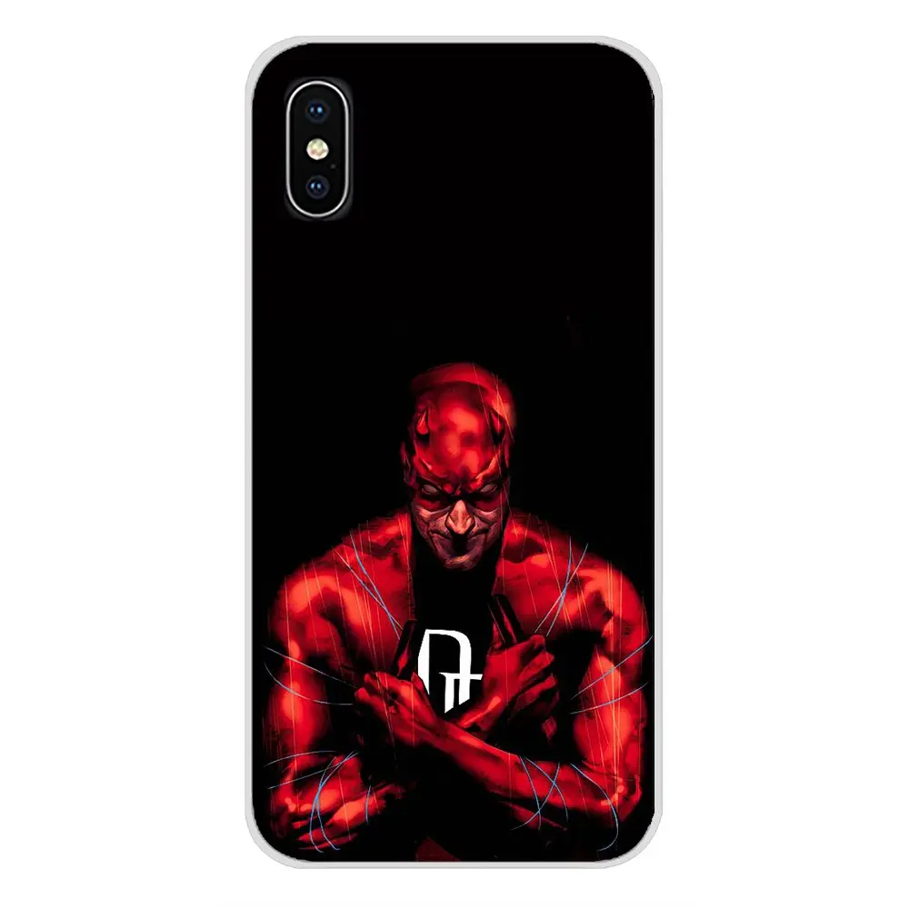 Мобильный Marvel Comics Daredevil красный для LG G3 G4 Mini G5 G6 G7 Q6 Q7 Q8 Q9 V10 V20 V30 X Power 2 3 K10 K4 K8 2017 ТПУ