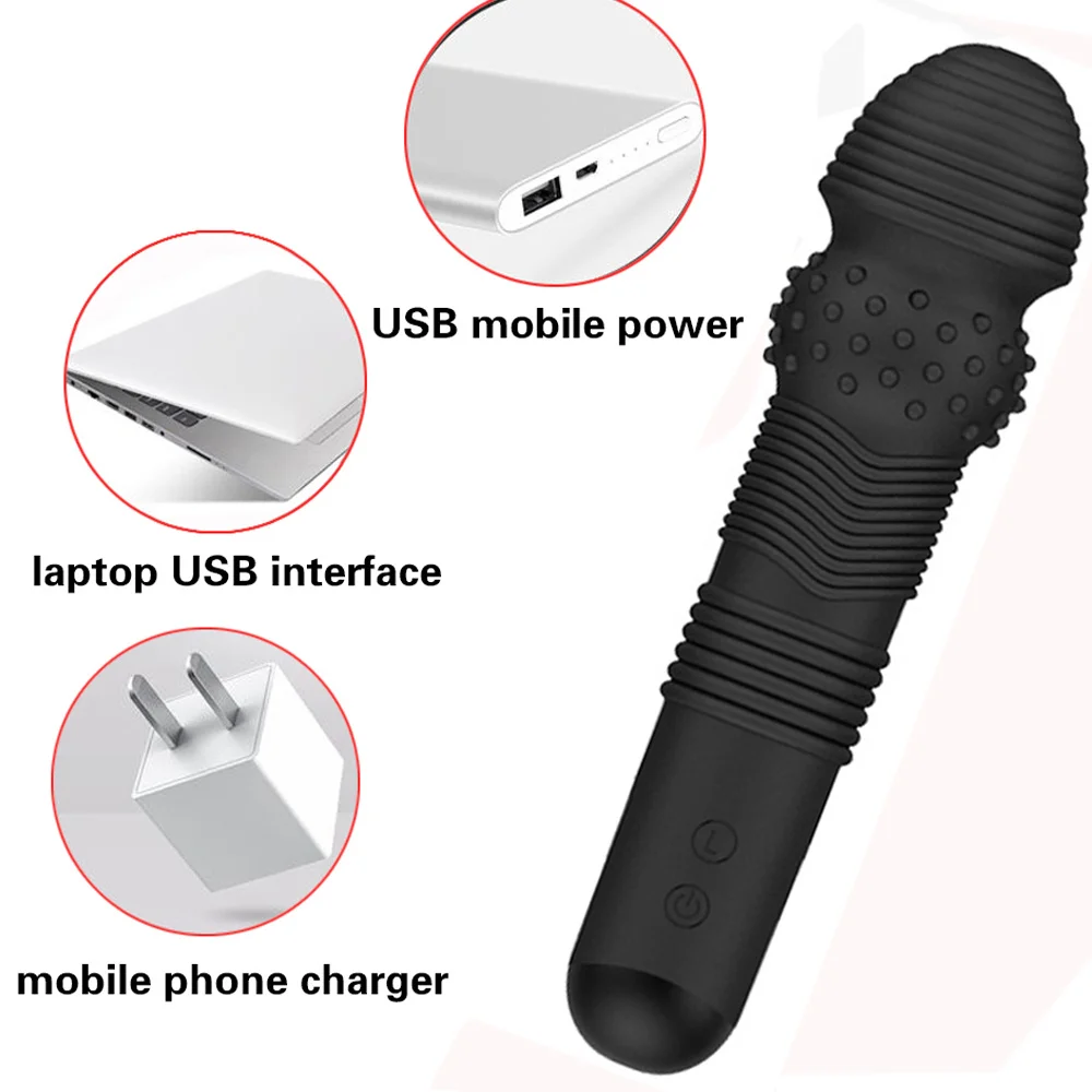 Секс магазин семичастотная Вибрация зарядка через USB Массажная палка Женская AV