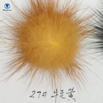 Dark Yellow 100 шт. 3 см норки Para Hacer помпоны мех DIY Ювелирный шар Конец Ювелирных изделий норка делая ремесло porte clef помпон de fourrure - Цвет: Dark Yellow
